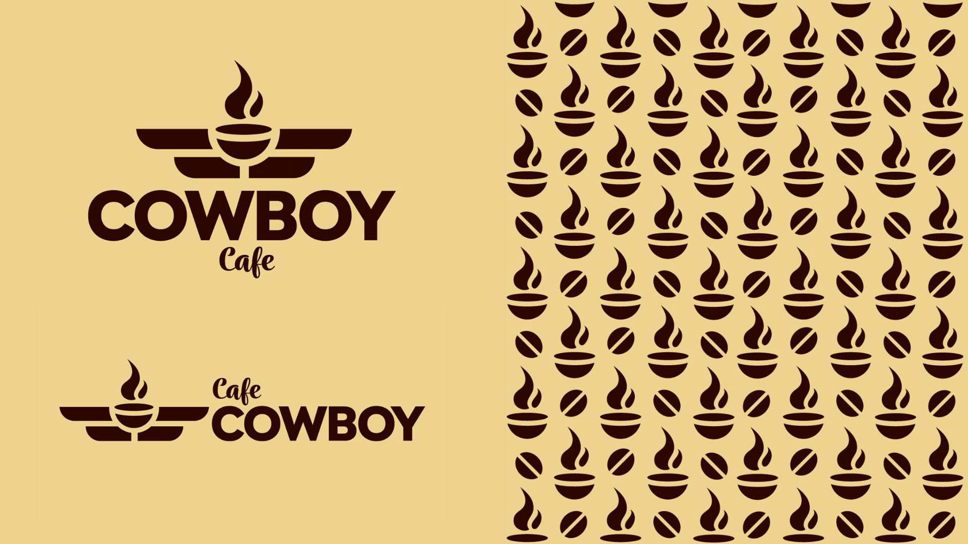 Versatile Cowboy Café logo and motive white, embodying simplicity, craftsmanship, and timeless elegance.